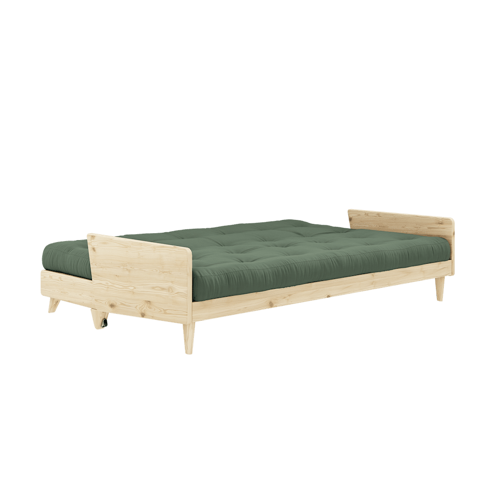 Karup Design INDIE CLAIR LAQUÉ W. MATELAS MIXTE 5 COUCHES VERT OLIVE