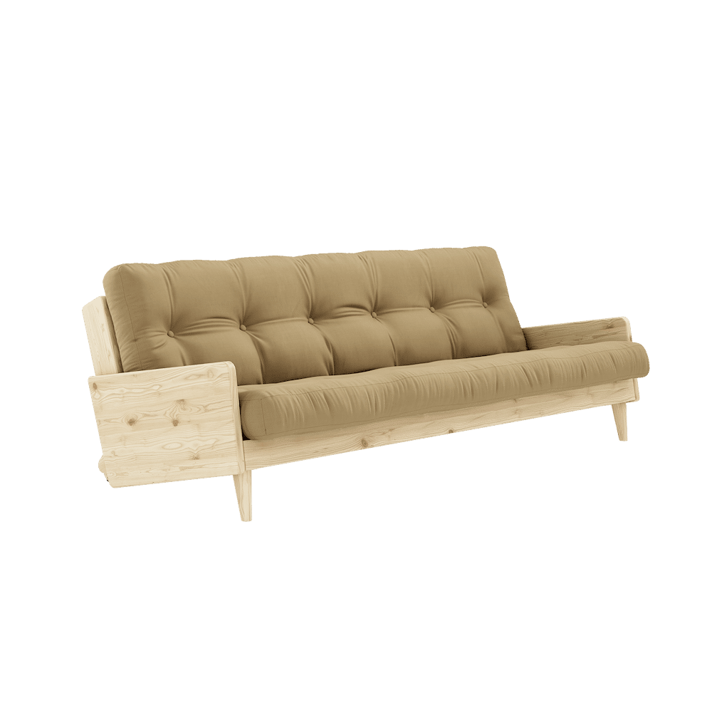 Karup Design INDIE CLAIR LAQUÉ W. MATELAS MIXTE 5 COUCHES BLÉ BEIGE