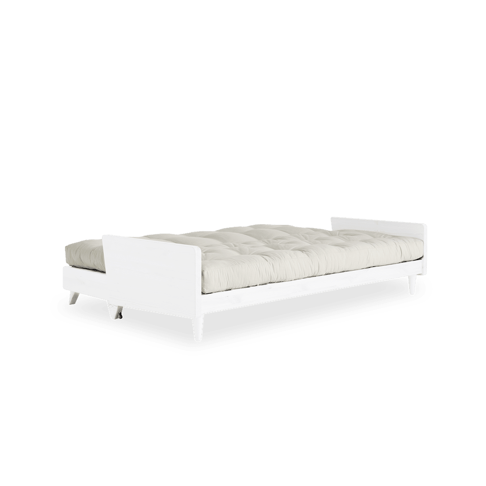 Karup Design INDIE BLANC LAQUÉ W. MATELAS MIXTE 5 COUCHES NATUREL