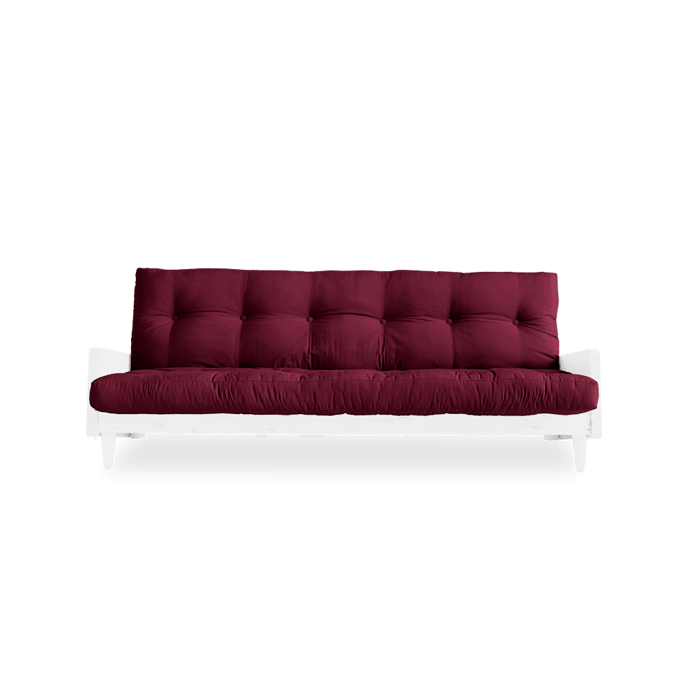 Karup Design INDIE WHITE LACQUERED W. 5-LAYER MIXED MATTRESS BORDEAUX