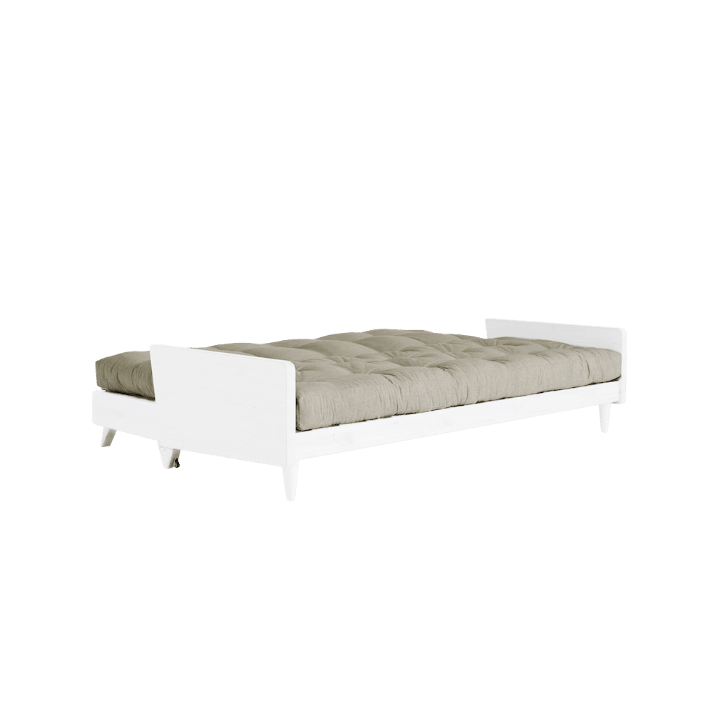 Karup Design INDIE WHITE LACQUERED W. 5-LAYER MIXED MATTRESS LINEN