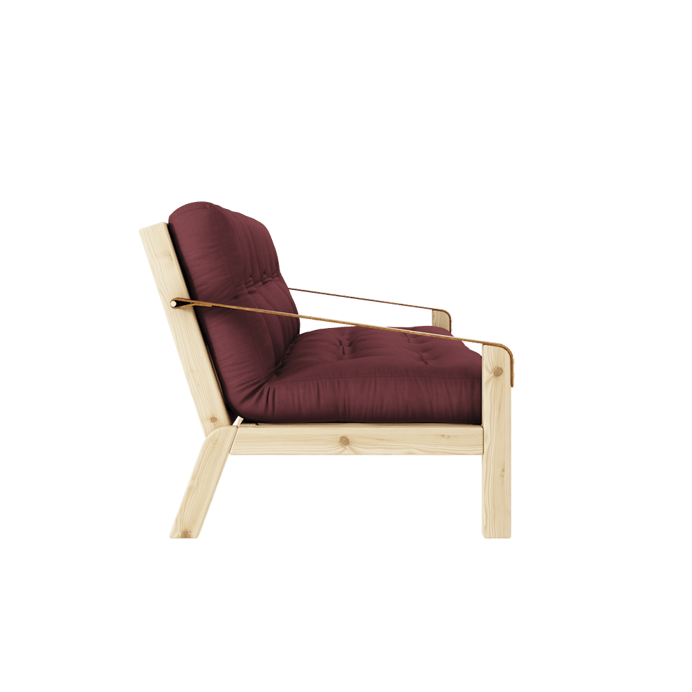 Karup Design POÉSIE CLAIR LAQUÉ W. MATELAS MIXTE 5 COUCHES BORDEAUX