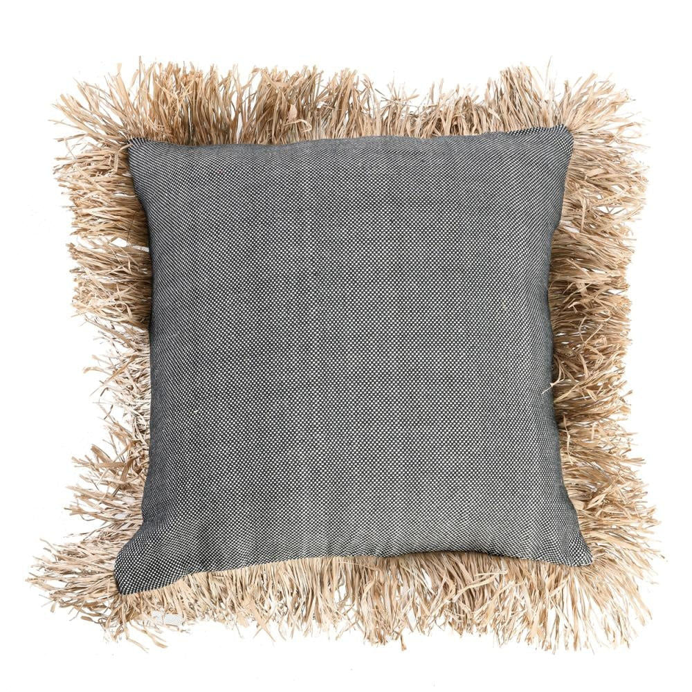 Bazar Bizar The Cotton Bonita Cushion Cover - Natural Black - 60x60