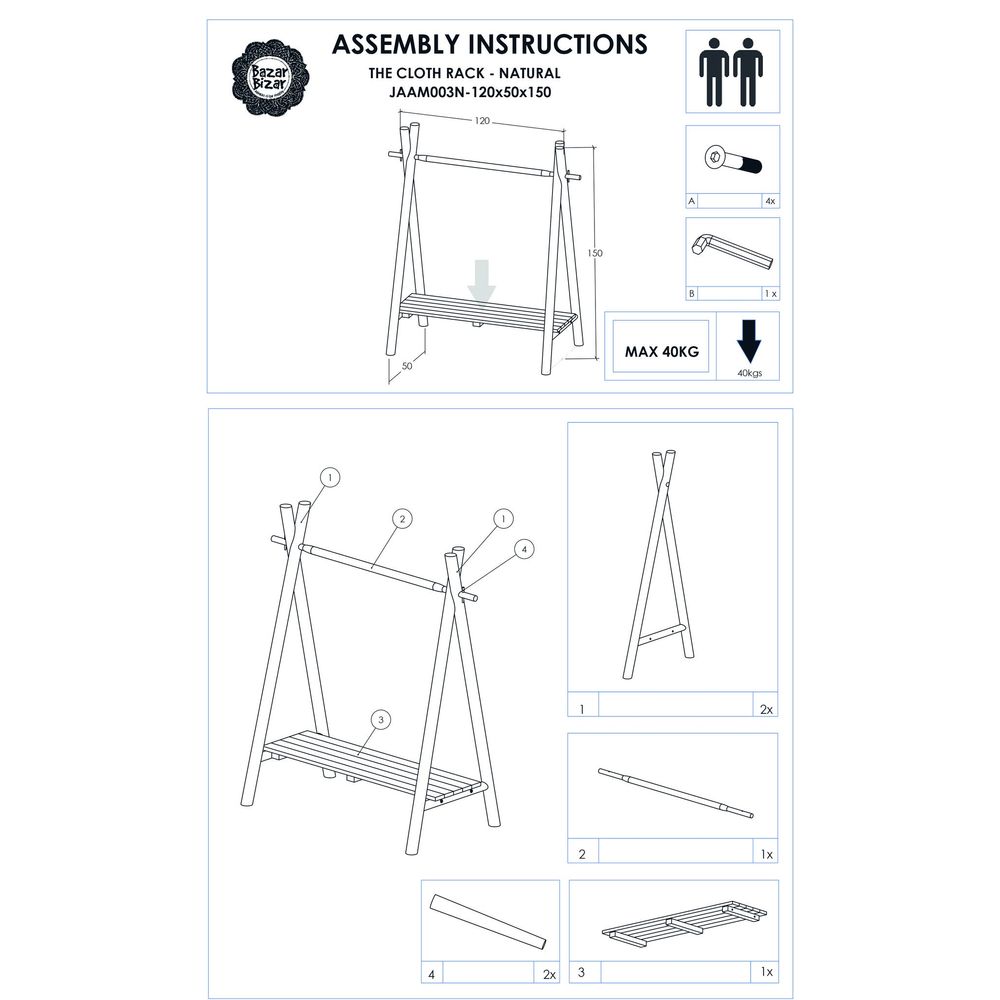 Bazar Bizarre Manto Rack-Natural