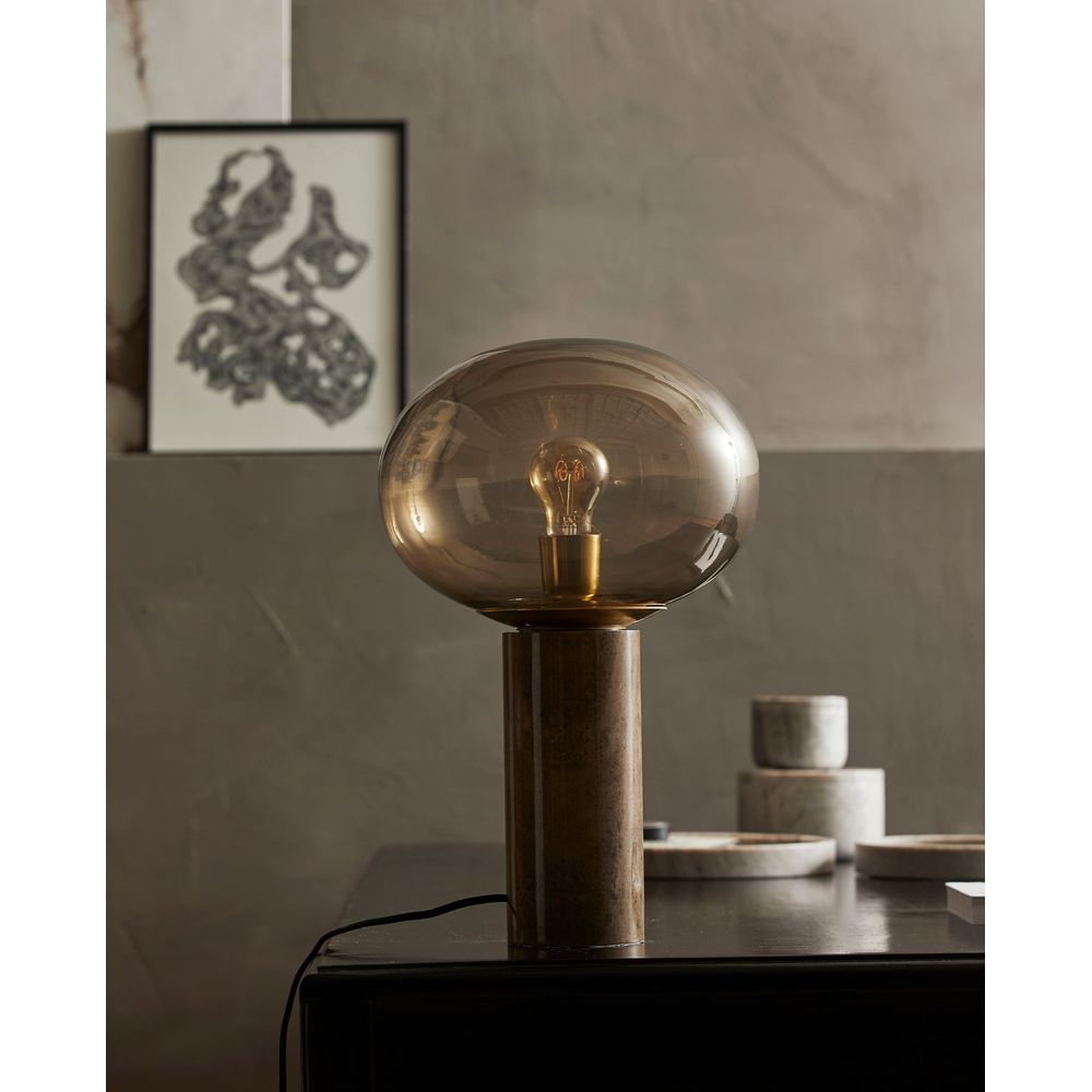 Nordal A/S BES lampe de table - fumé avec marbre