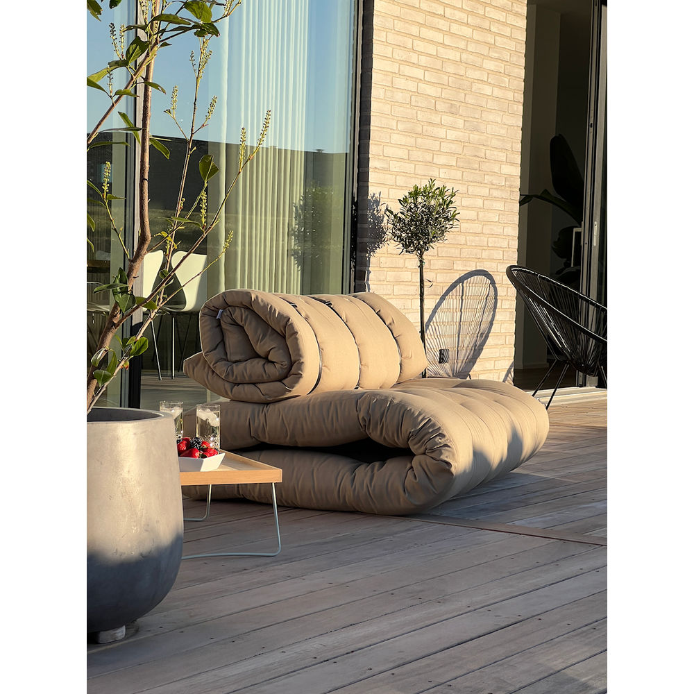 Karup Design BUCKLE-UP SOFA OUTDOOR WEIß W. 3 SCHWARZER NYLON GÜRTEL