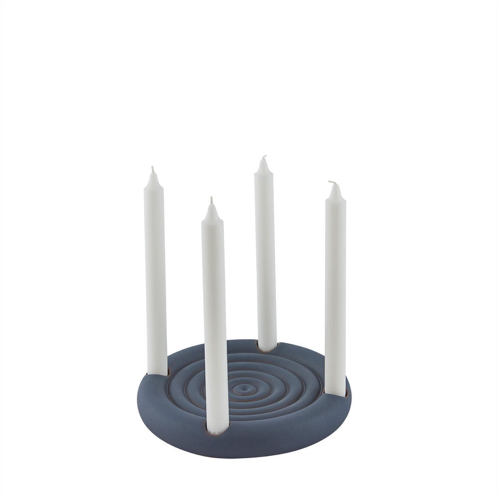 OYOY LIVING Savi Adviento candelabro-Azul medianoche