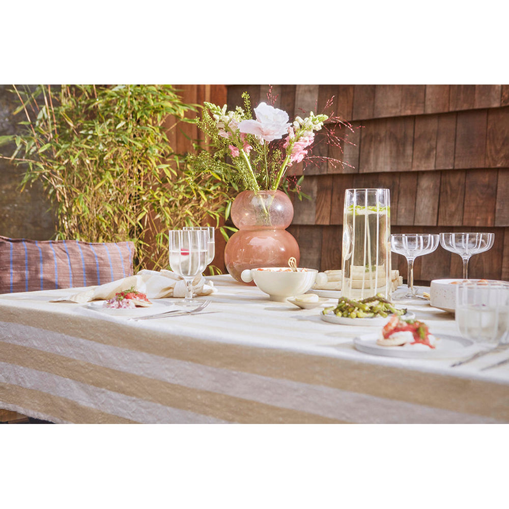 OYOY LIVING Striped Tablecloth - 260x140 cm - Vanilla