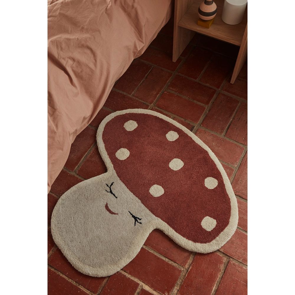 OYOY MINI Tapis Champignon Malle-Rouge