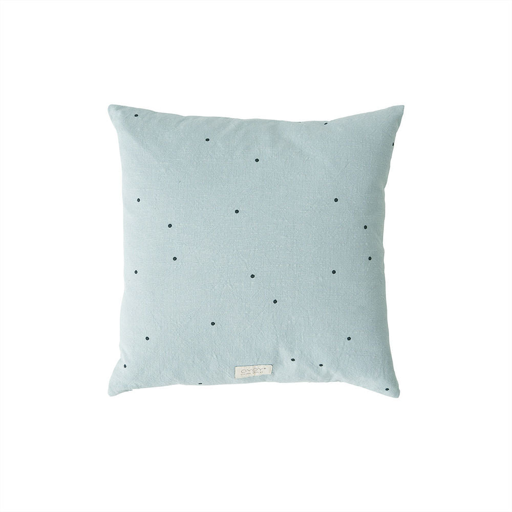 OYOY LIVING Kyoto Dot Kissen quadratisch-staubig blau