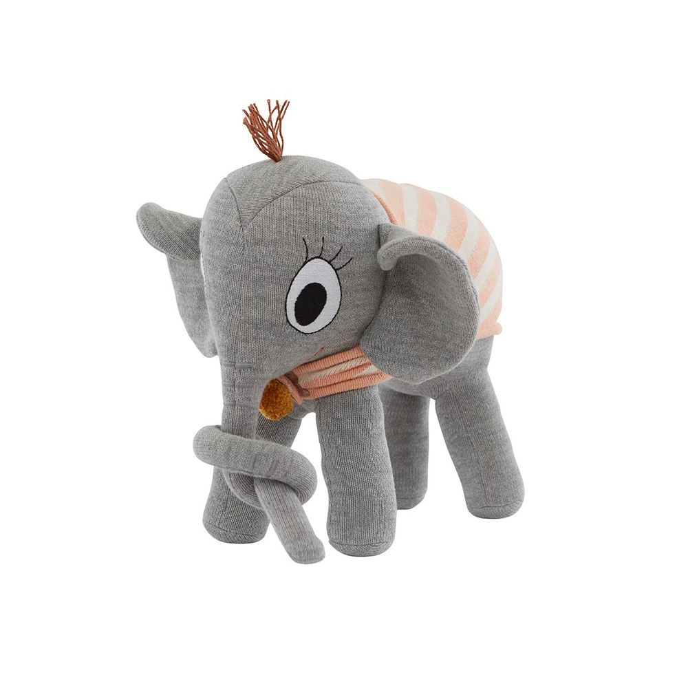 OYOY MINI Rambo line Elefant-Grau