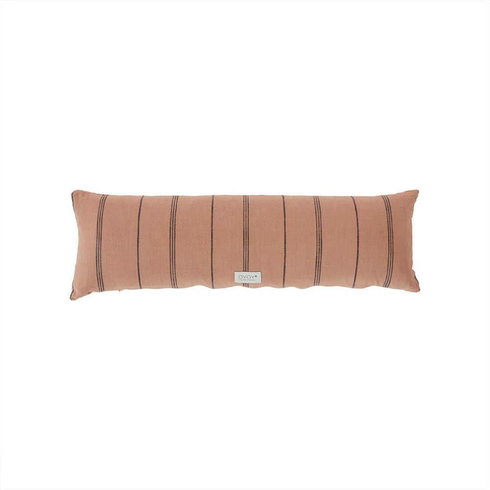 OYOY LIVING Coussin Kyoto Extra Long-Poudre foncée