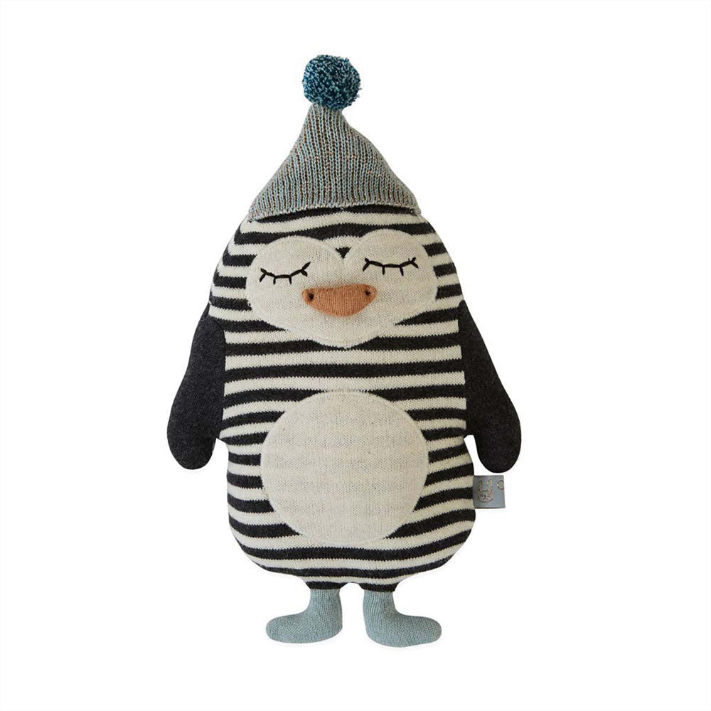 OYOY MINI Liebling-Baby Bob Pinguin-Off white/Schwarz