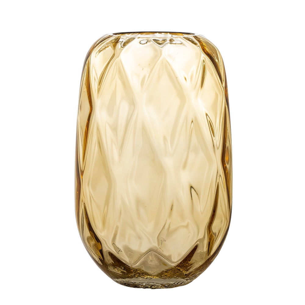 Bloomingville Klarasofie Vase, Jaune, Verre