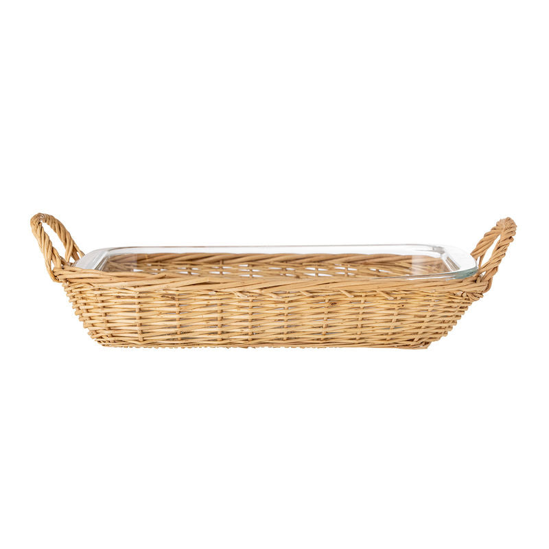 Bloomingville Mariam Ove Bowl con/Korf, Transparente, Vidrio