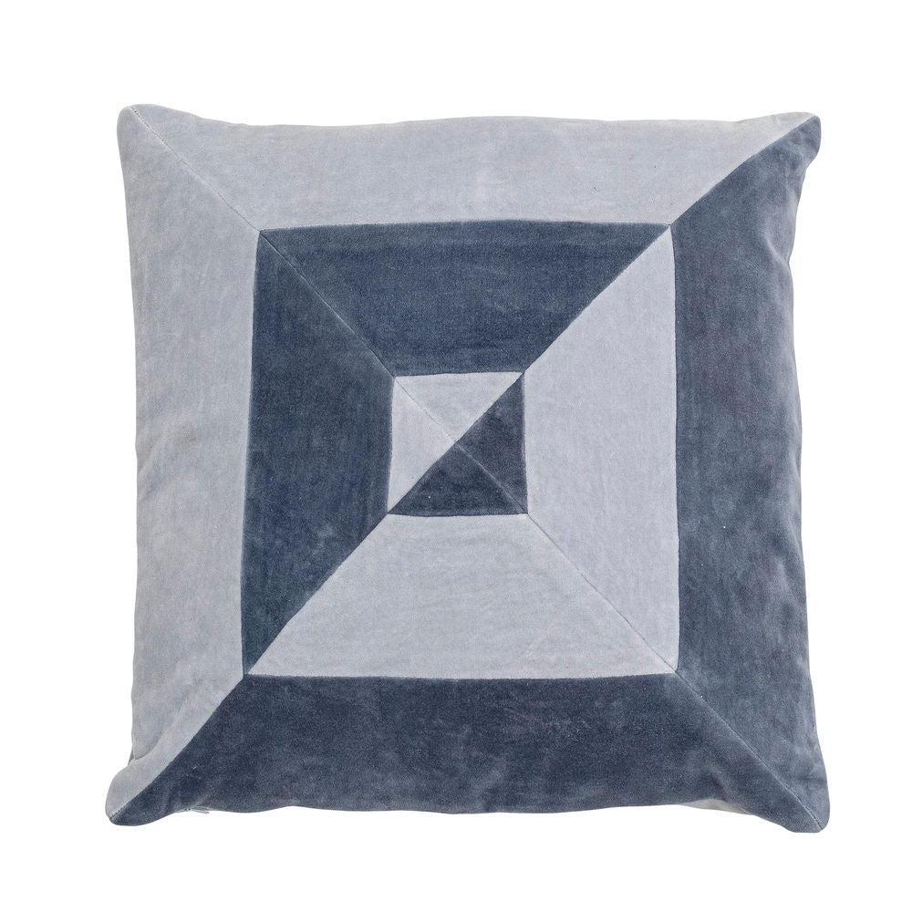 Bloomingville Coussin Aban, Bleu, Coton