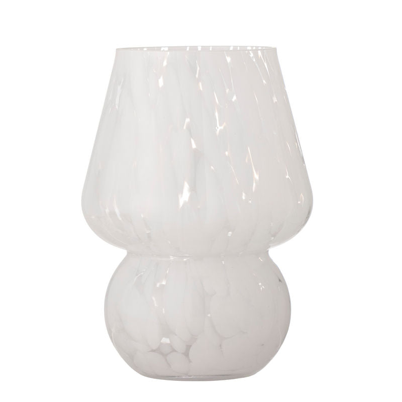 Bloomingville Halim Vaas, Blanc, Verre