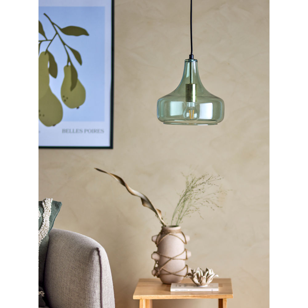 Bloomingville Yuser Hanglamp, Groen, Glas