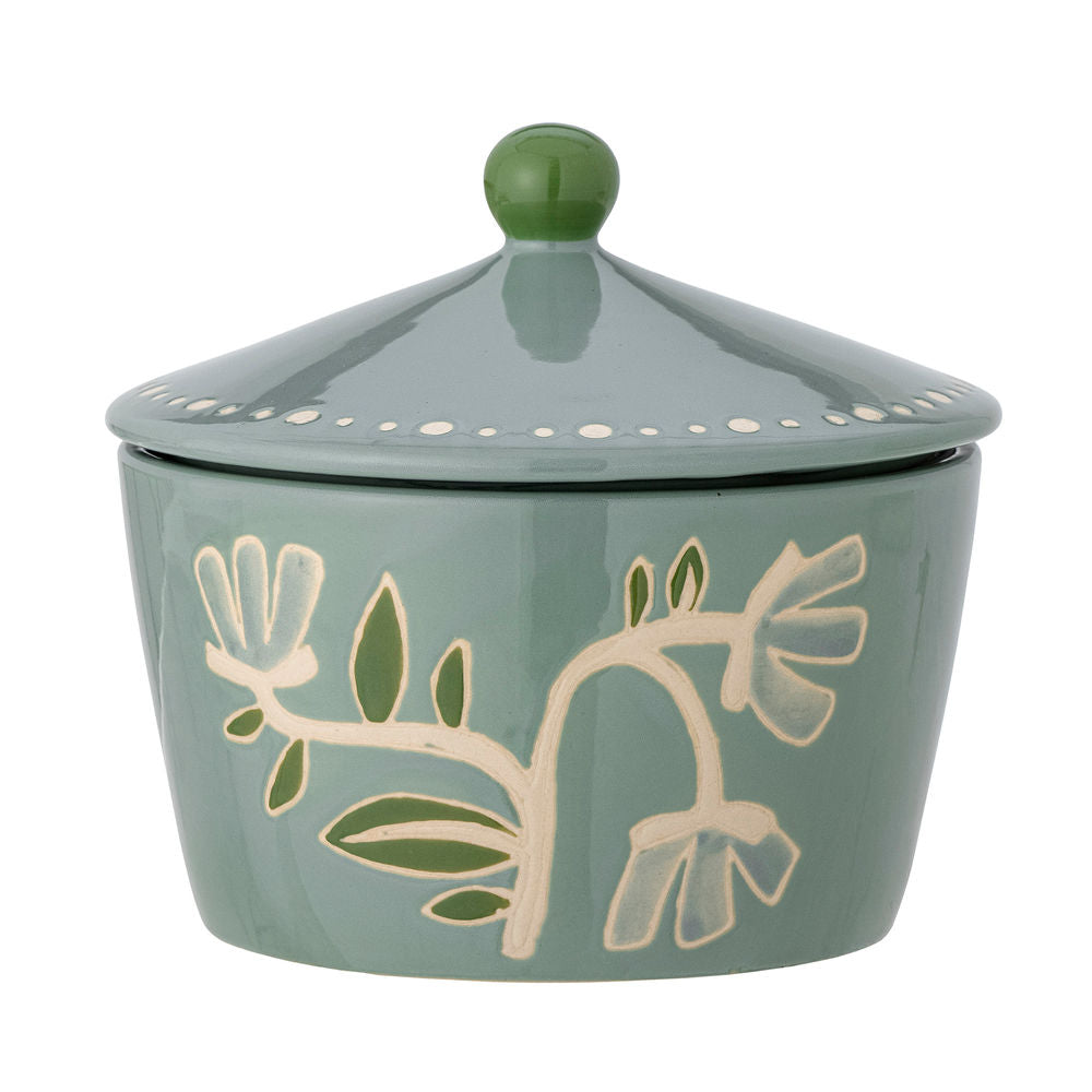 Creative Collection Tangerpot met deksel, groen, steengoed