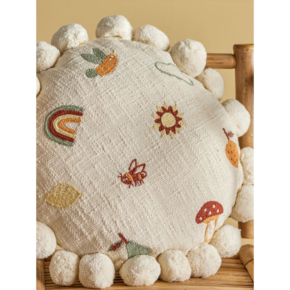 Almohada Bloomingville MINI Agnes, Naturaleza, Algodón