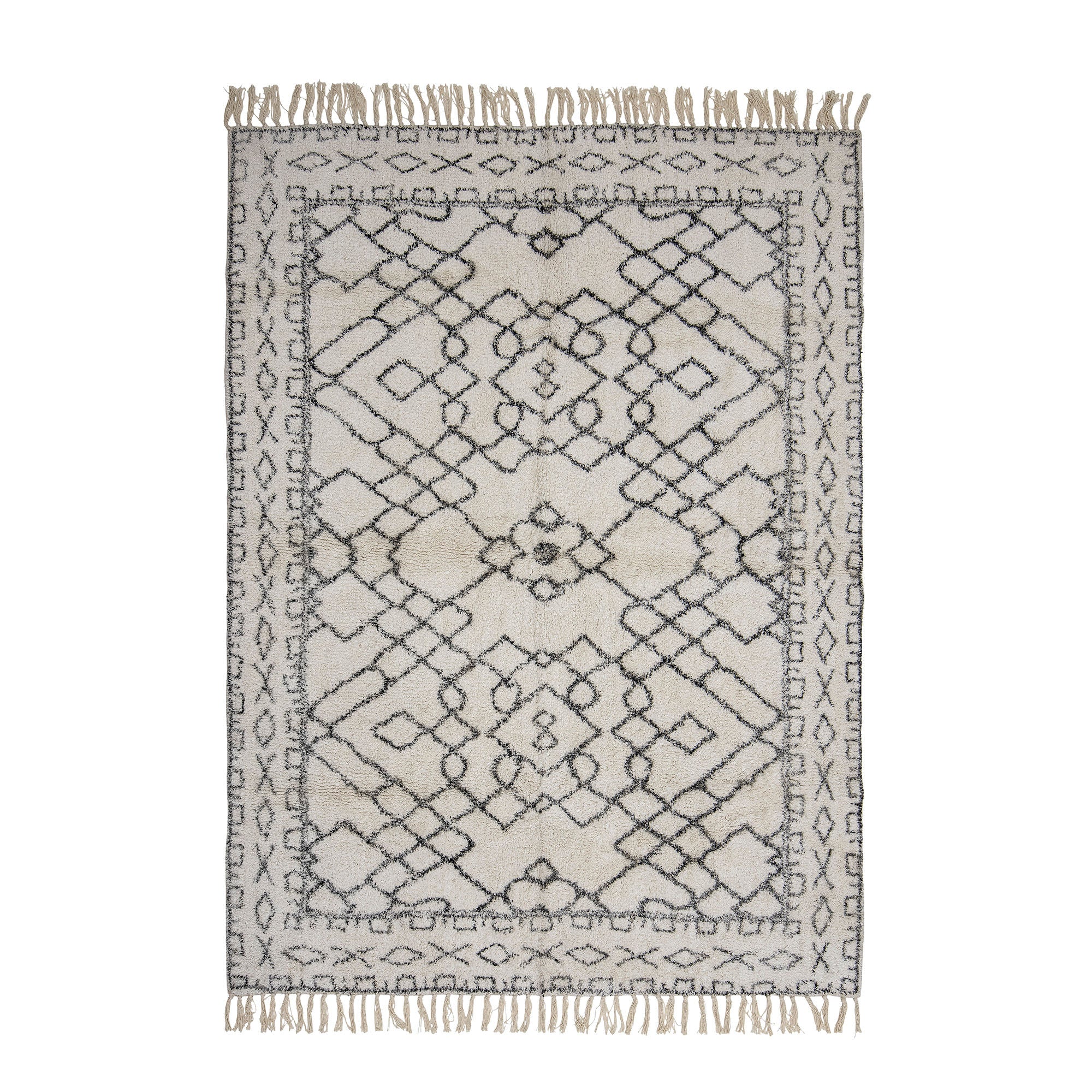 Bloomingville Tapis Jaqueline, Blanc, Coton