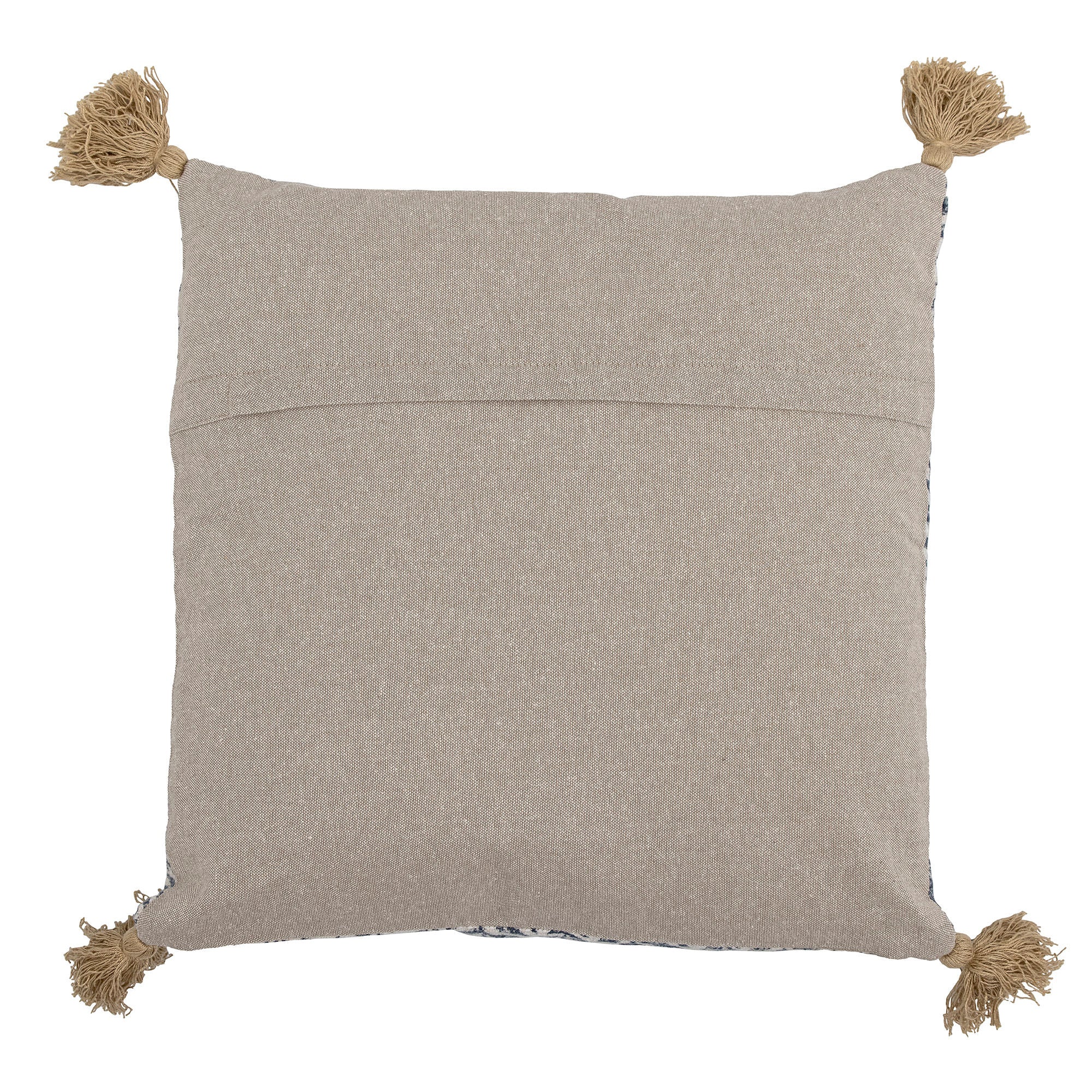 Bloomingville Coussin Farida, Bleu, Coton