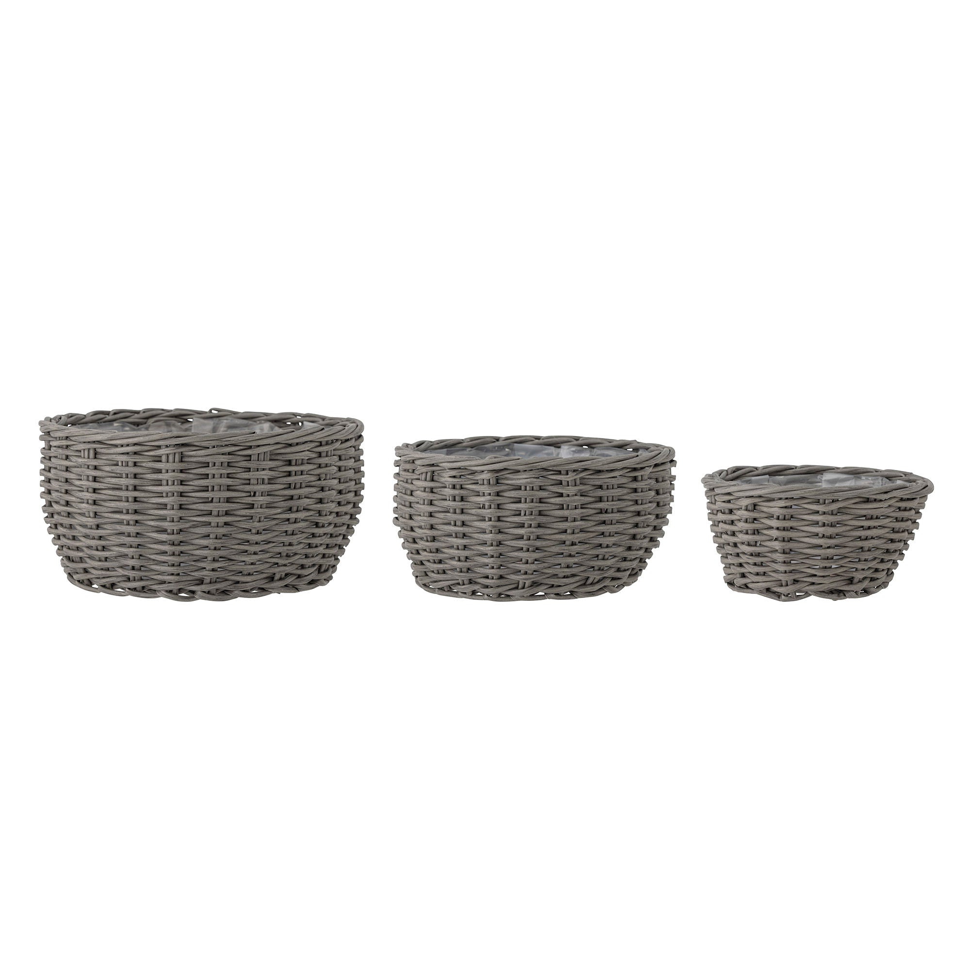 Bloomingville Pot de fleurs Fioria, Gris, Polyrattan