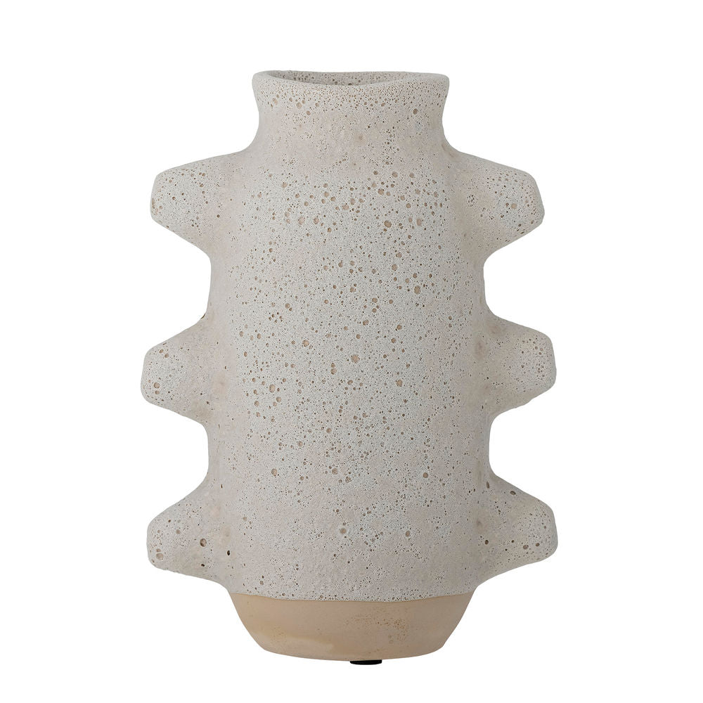 Bloomingville Birka Vase, Blanc, Céramique