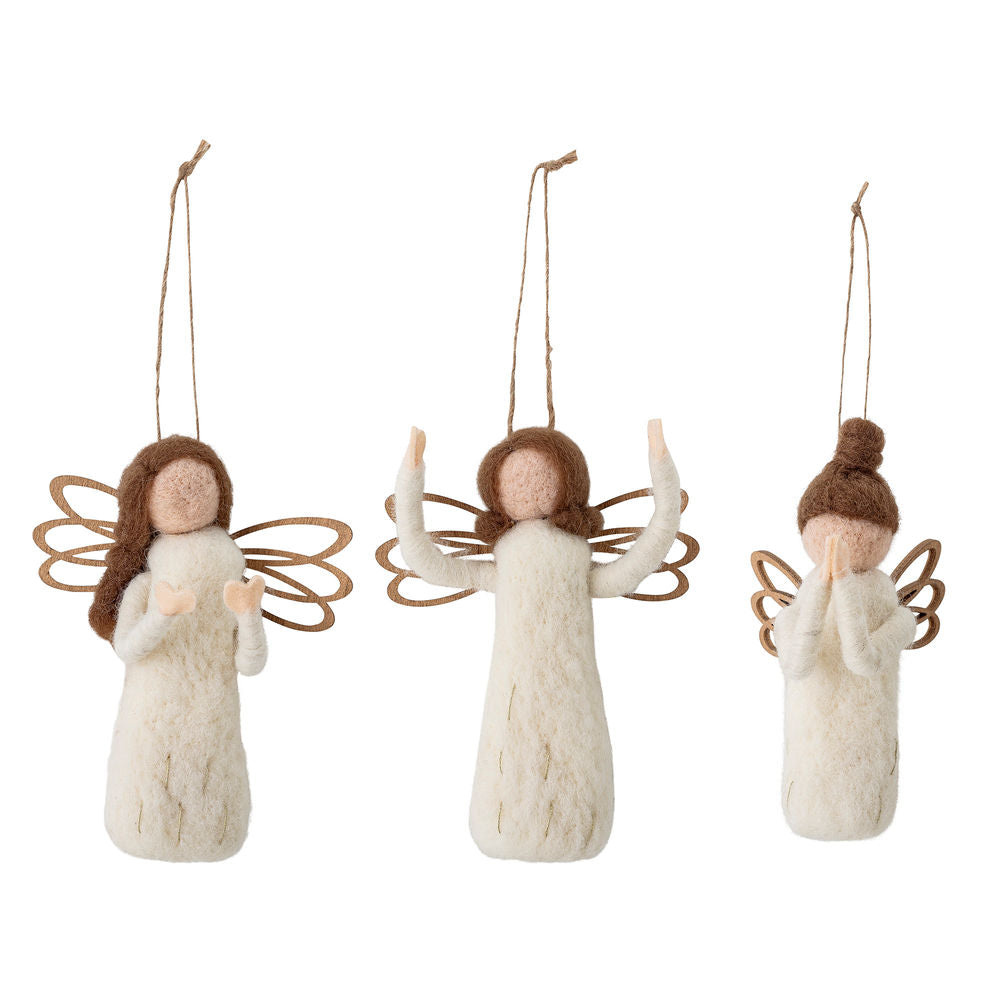 Bloomingville Pavla Ornament, Wit, Wol