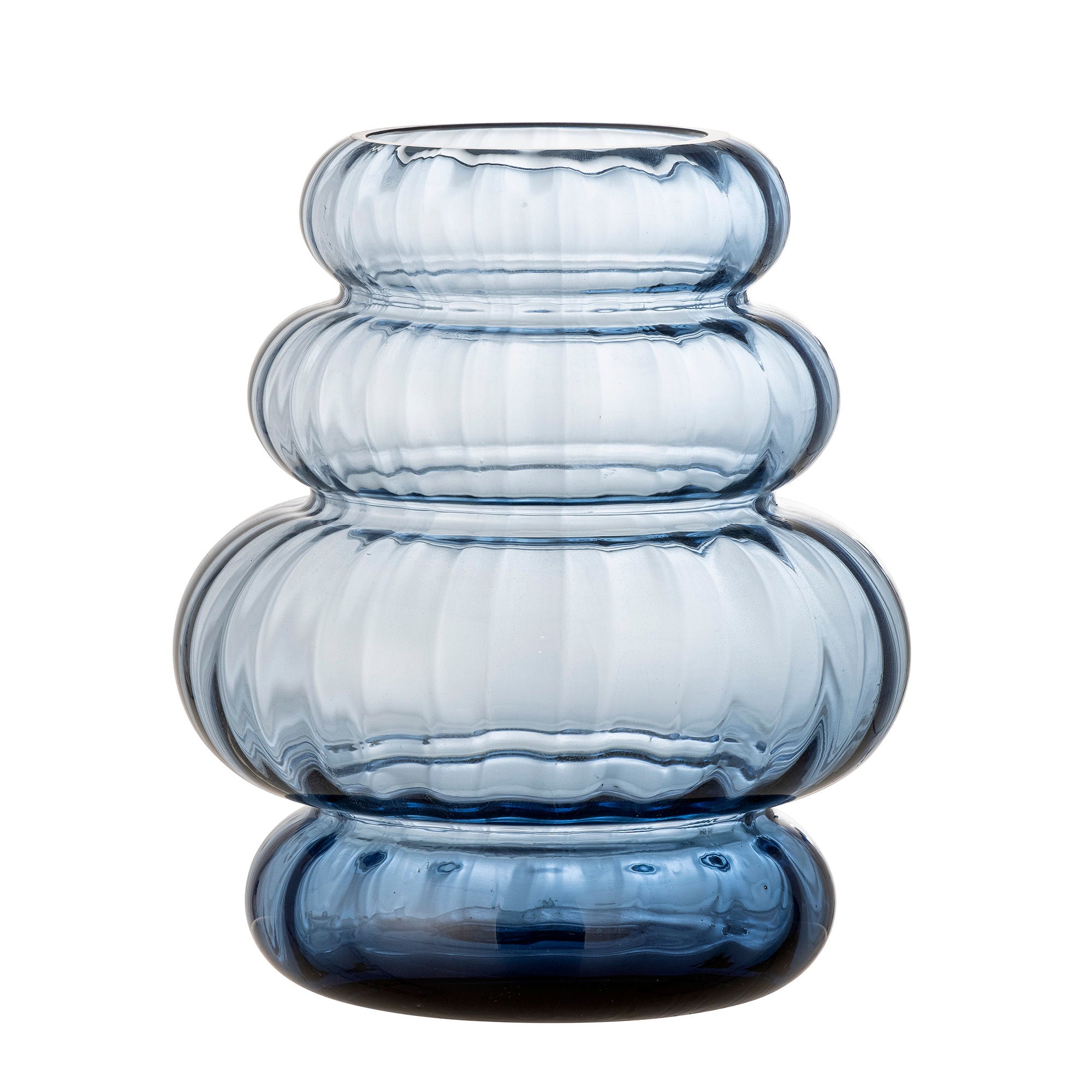 Bloomingville Bing Vaas, Blauw, Glas